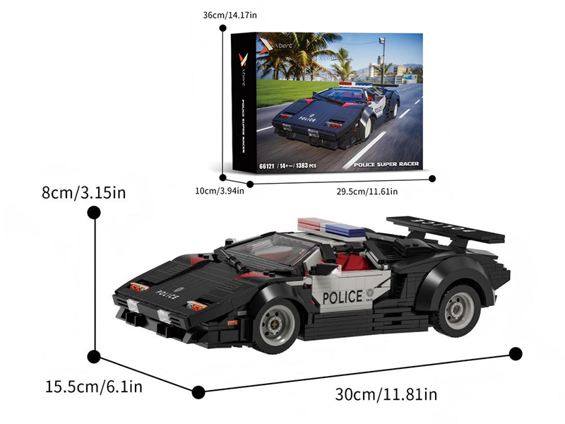 Police Super Racer Building Blocks 1383pcs