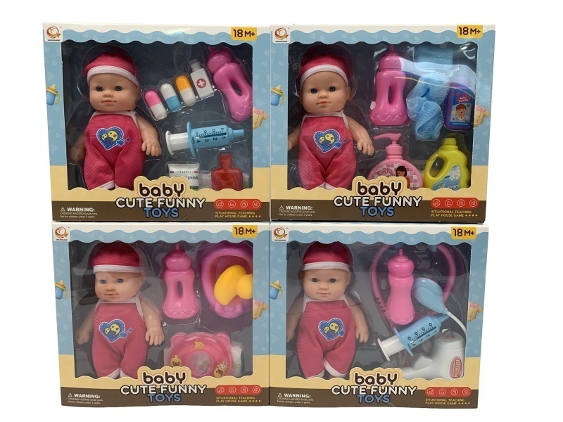 Four Mixed Sets Of 8-Inch Plush Toys With Ic