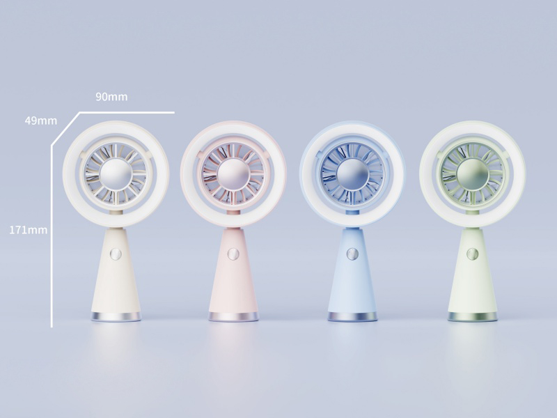 Handheld Fan With Colorful Lights
