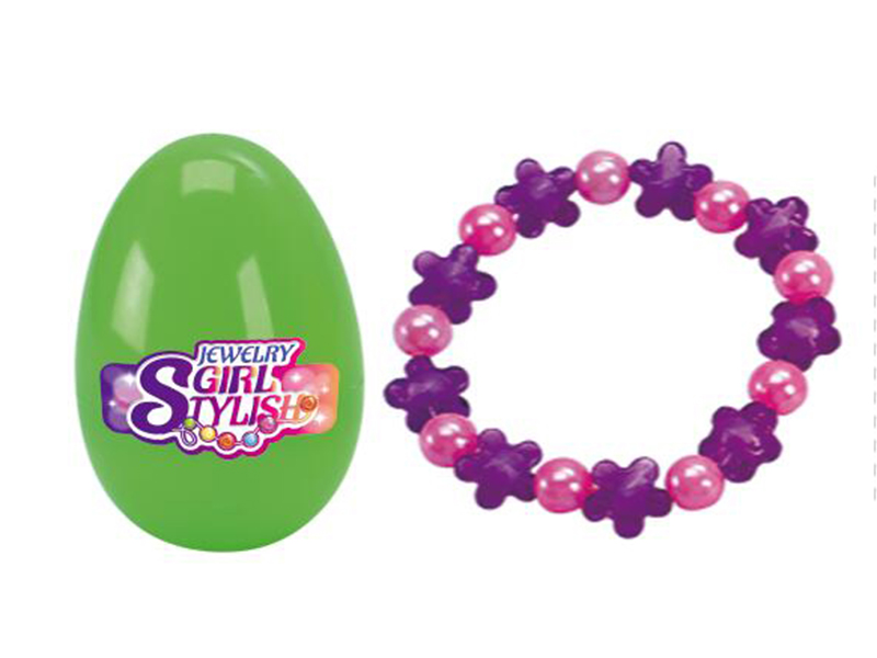 Eggshell + Beaded Bracelet