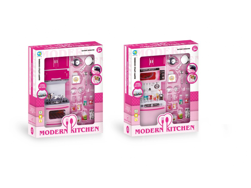 Pink Solid Color Kitchen And Kitchenware Set (2 Pieces Mixed)