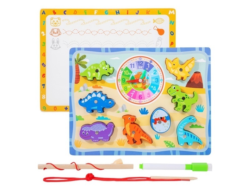 Wooden Fishing Beaded Clock Drawing Board