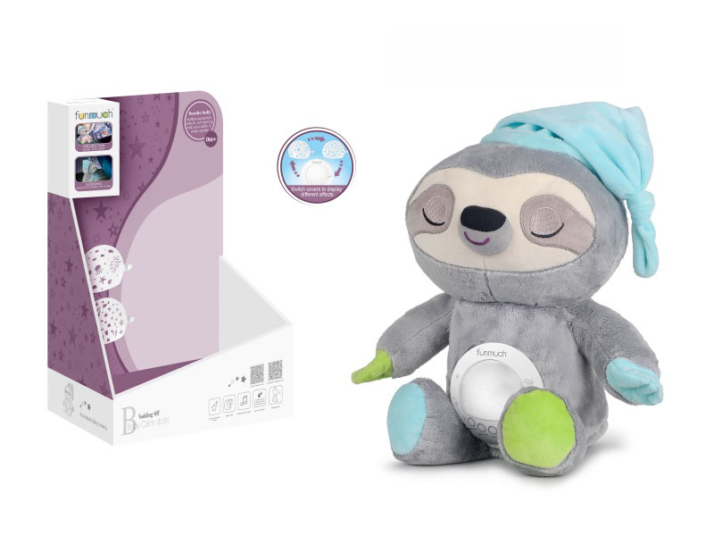 Soothing Dozing Night Light & Projection Doll (Sloth)