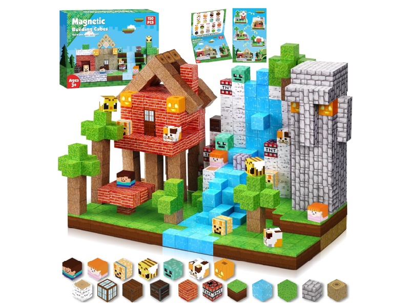 Jungle Tribe Magnetic Cube Building Blocks 150pcs
