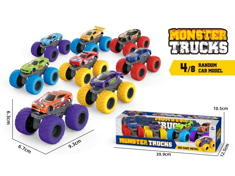 1:64 Large Wheel Sliding Alloy Bike (2 Models Mixed)