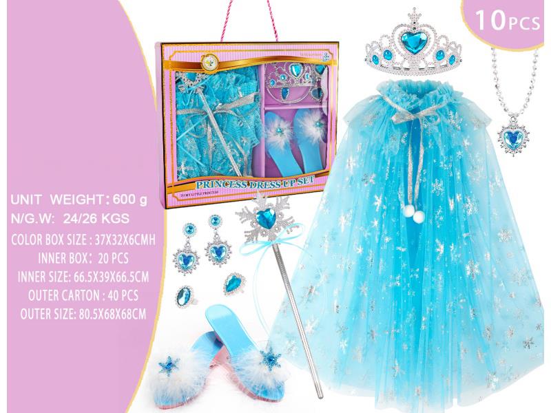 A 10-Piece Princess Colorful Cape Accessory Set