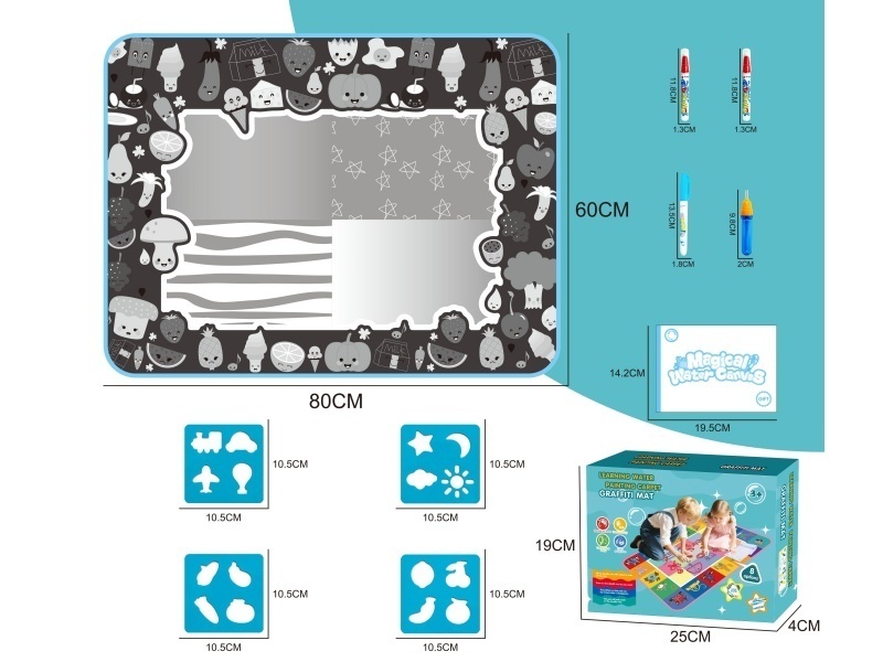 80*60 Black And White Water Painting Carpet