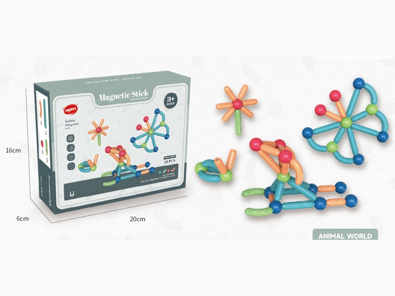 28Pcs Strong Magnetic Christmas Edition Magnetic Rods