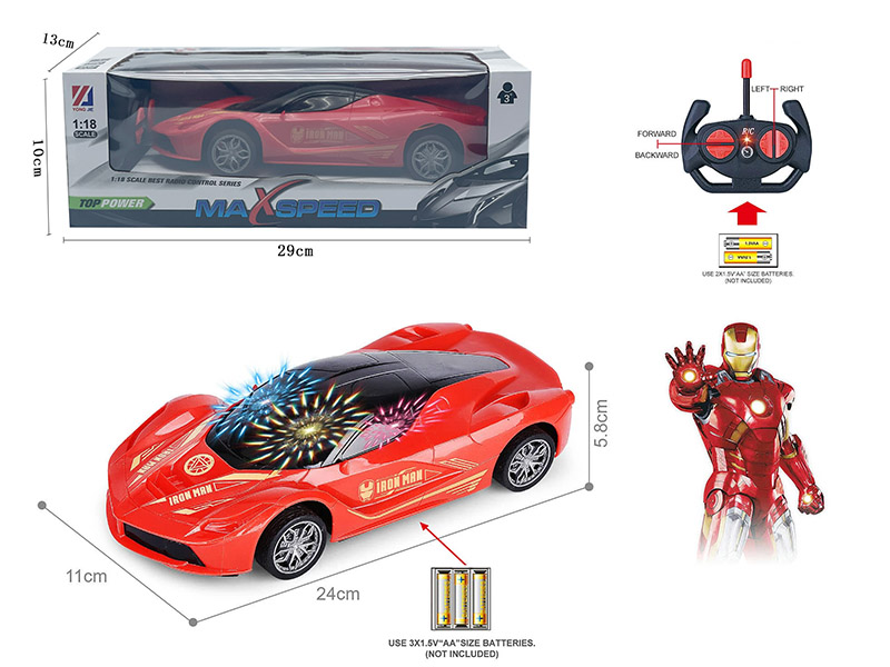 1:18 4-Channel Remote Control Lamborghini Car With 3D Lights(Iron Man)