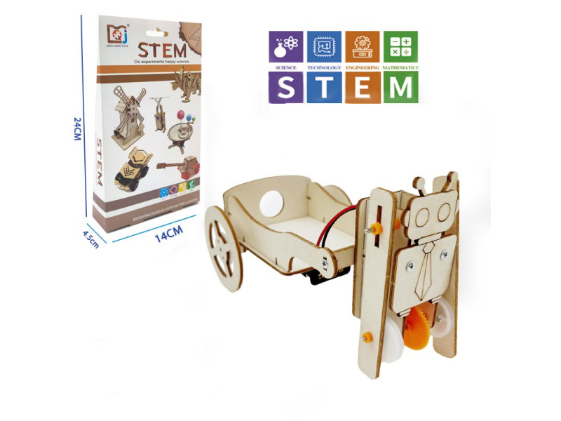 DIY Wooden Open Car Robot