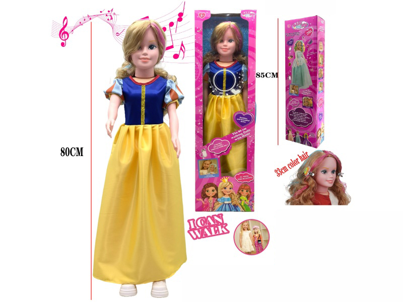 80cm Walking Princess Doll With Music(2xAG3 Batteries)