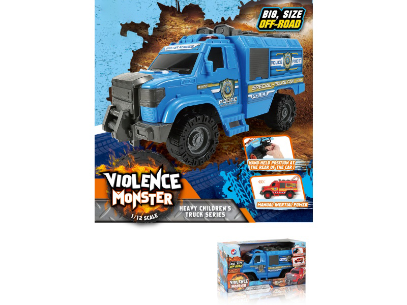 1:12 Hot Wheels Police Car Inertia Car