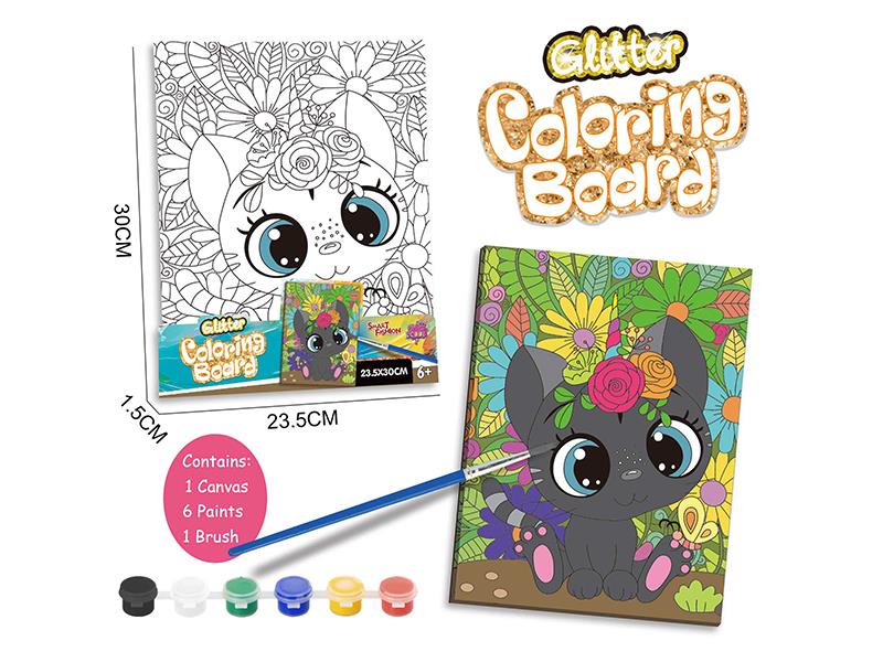 DIY Coloring Board Set - Cat