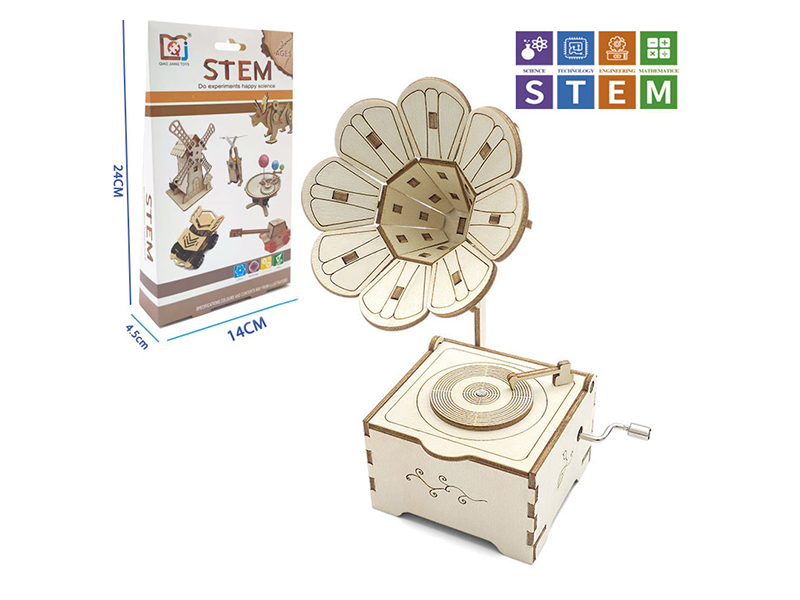 DIY Wooden Phonograph Player Music Box