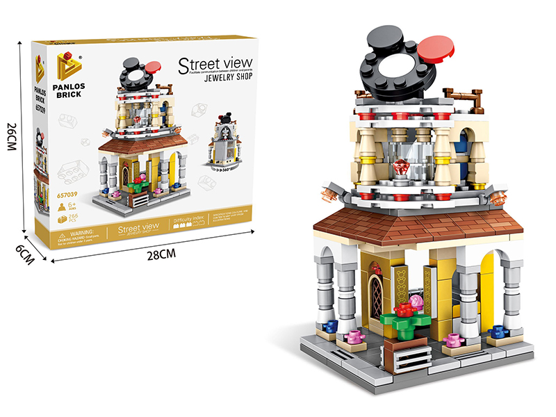 Street View Series Small Particle Building Blocks - Jewelry Shop 266pcs