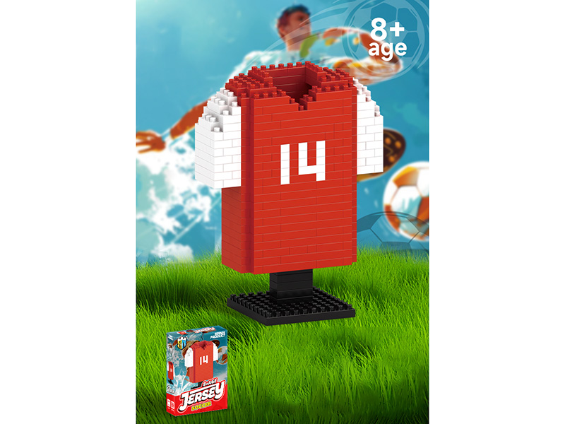 Jersey Series No. 14 Football Jersey Building Blocks 398 Pieces