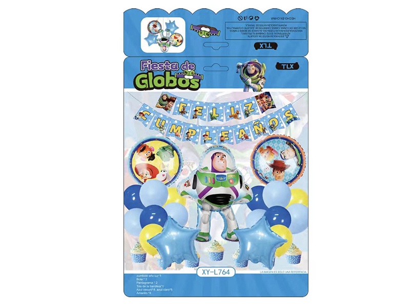 Spanish Flag Buzz Lightyear Balloon Set