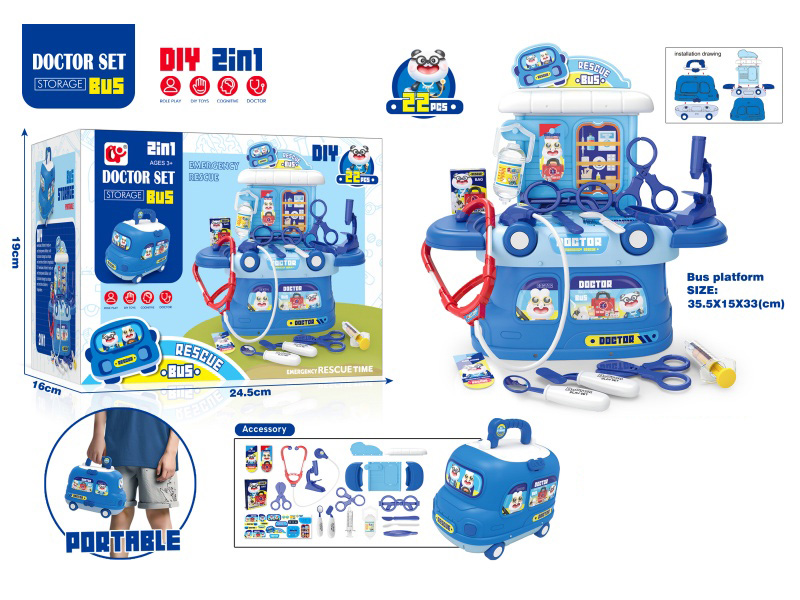 Doctor'S Set For Bus House Game 22 Pcs