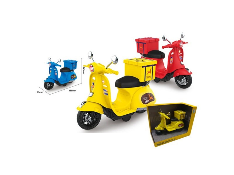 Inertial Sound And Light Delivery Motorcycle In 3 Colors (Including 3 Lr44 Buttons)