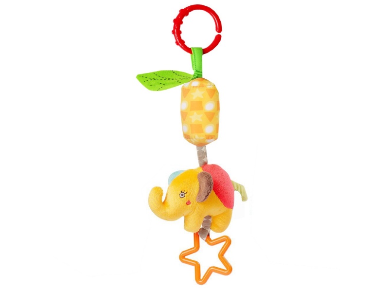 Cartoon Elephant Baby Soothing Plush Bell Pendant