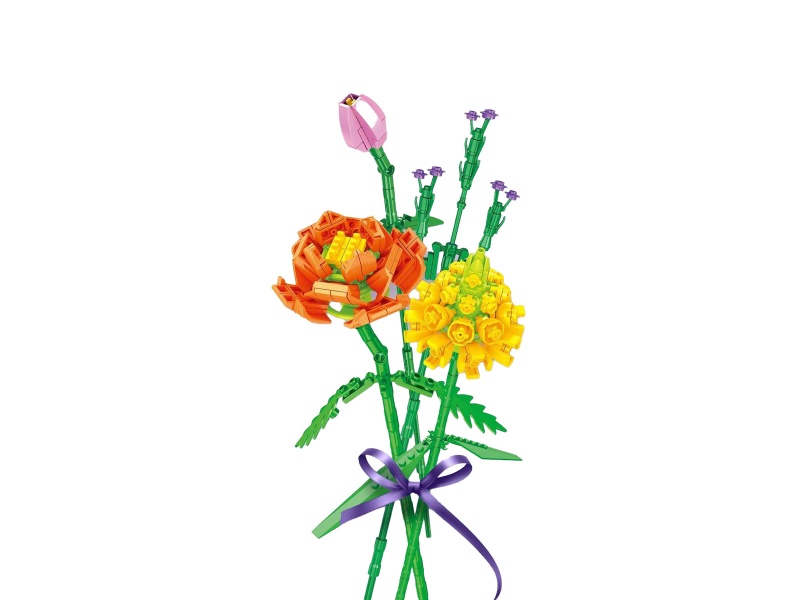 2 Flowers And 2 Grasses Building Blocks 300 Pieces