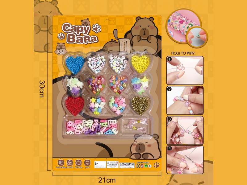 Kabibala Diy Beaded Jewelry With 14 Heart Grids And Multiple Colors, Featuring 2 Strings