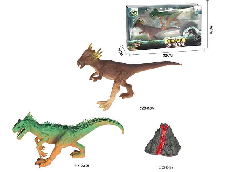 Velociraptor Pachycephalosaurus Set 3PCS