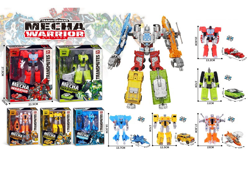 Five-In-One Heart-Changing Combination Transformer Robot Transformation Vehicle