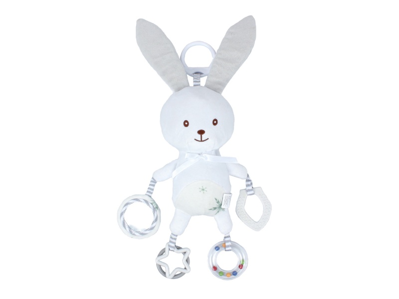 Rabbit Rubber Ring Baby Soothing Plush Bed Hang
