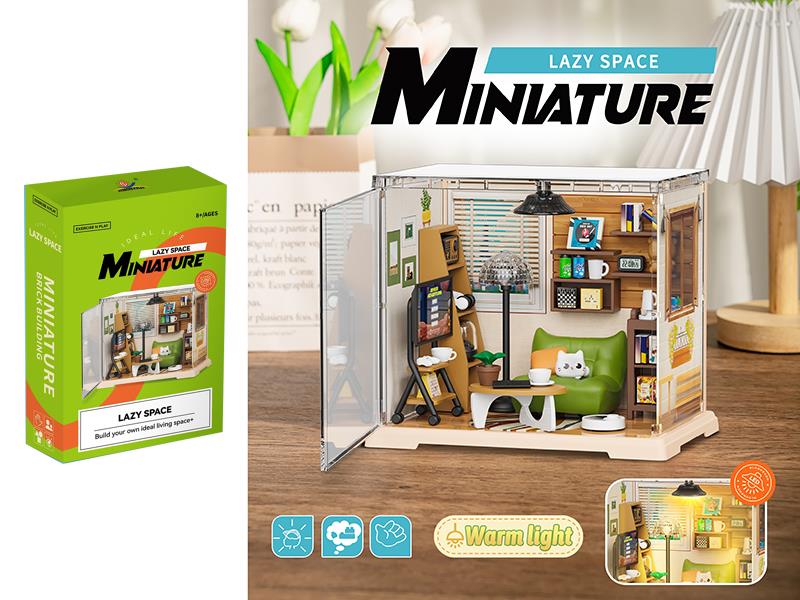 Lazy Space Living Room DIY Miniature Scene Toys 102PCS