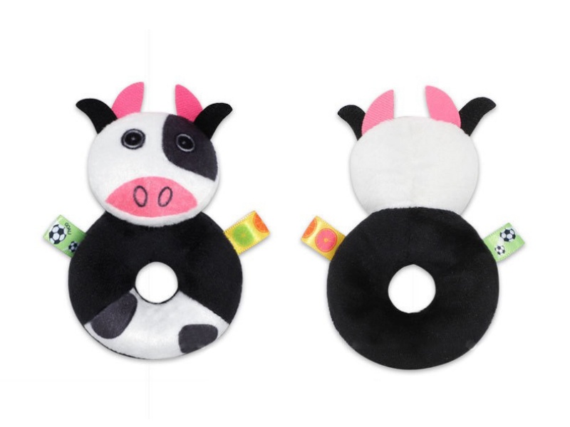 Cow Baby Soothing Plush Rattle