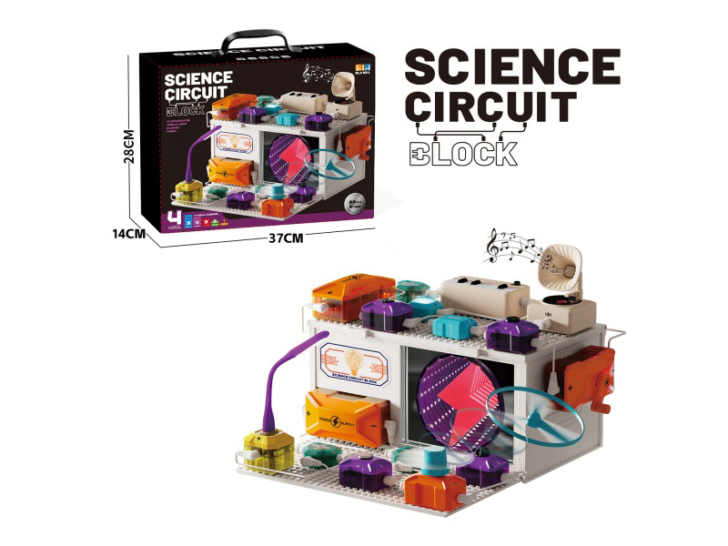 Circuit Building Blocks: Piano + Speaker + Indicator Light + Bamboo Dragonfly Small Fan + Small Desk Lamp