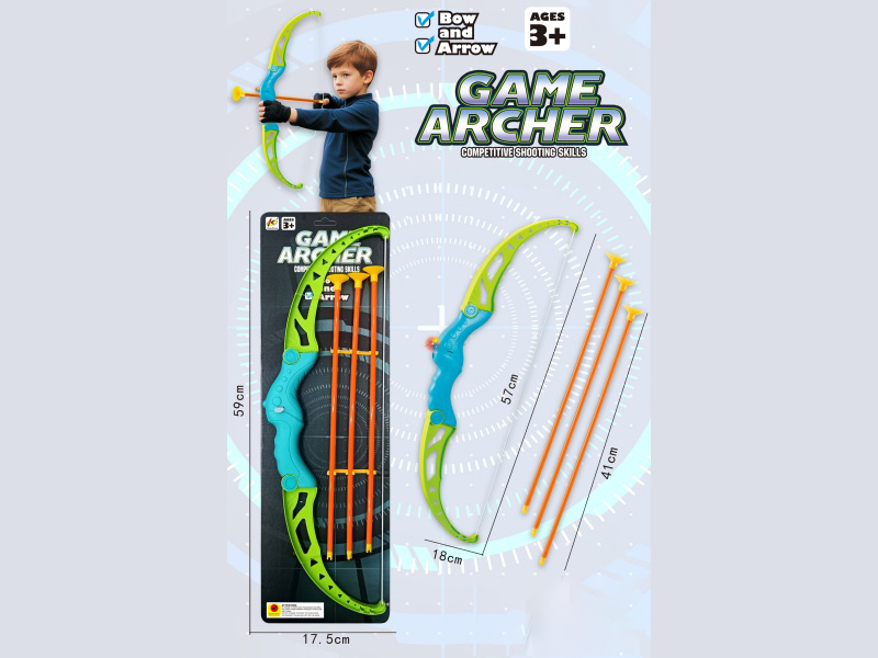 57Cm Flashing Light Bow With Arrow (Including 2 Ag13 Batteries)