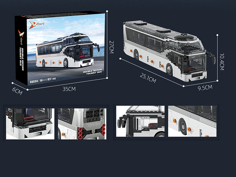 Double Decker Tourist Bus Building Blocks 811PCS