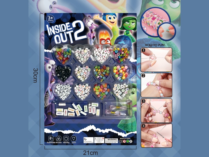 Mind Agents Diy Beaded Jewelry With 14 Heart Grids And Multiple Colors, Featuring 2 Strings