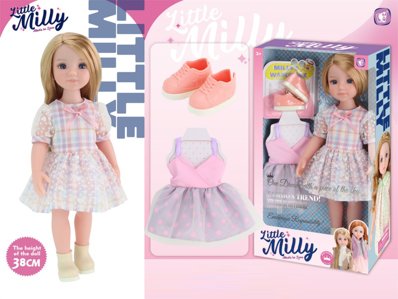 15-Inch All-Rubber Fashionable Doll Paired With Small Dress Sneakers