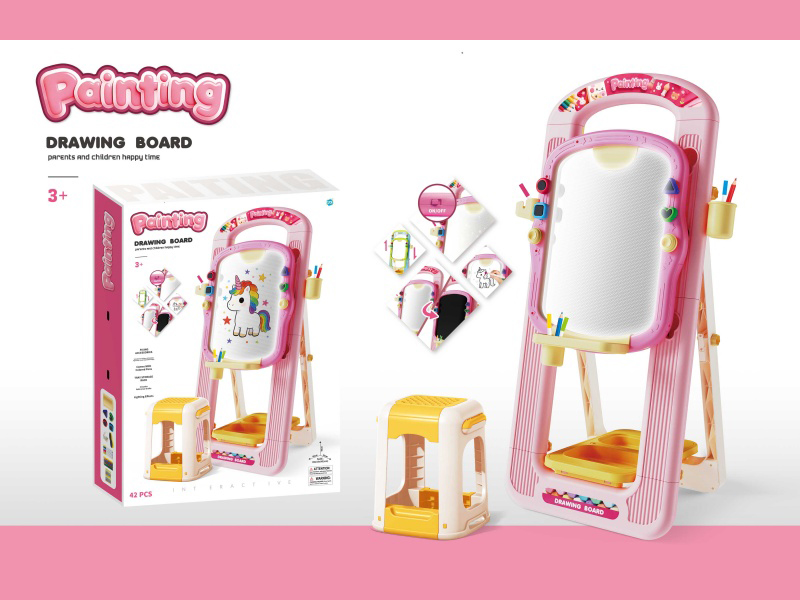 This Is A Multi-Functional Writing Board With Light On Both Sides That Can Be Erased And Used For Doodling. Tables And Chairs