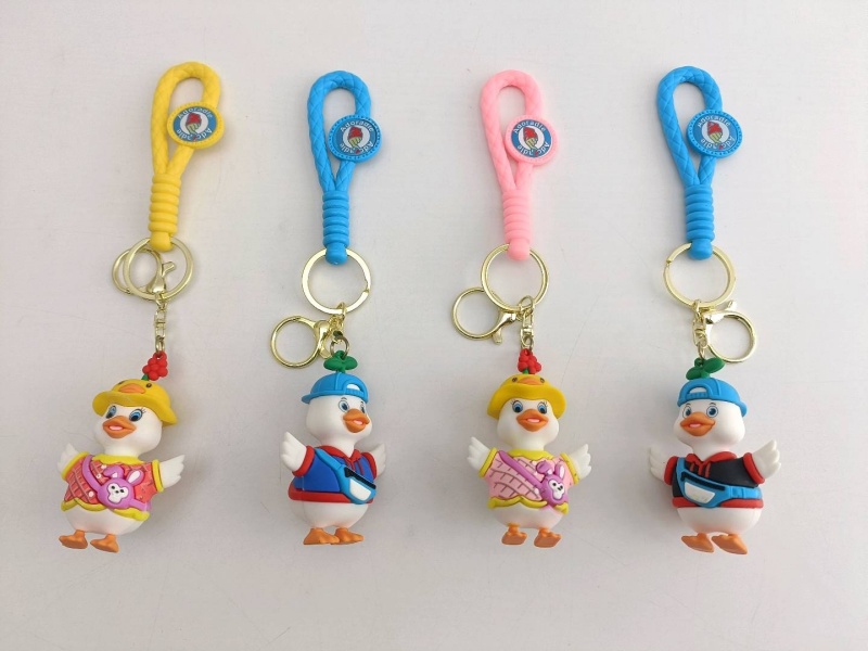 Cartoon Backpack Duck Keychain