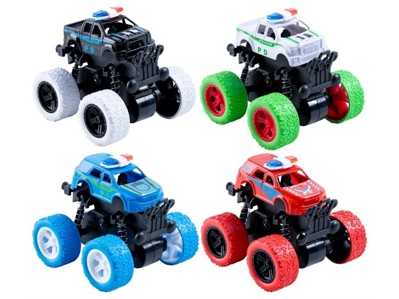 Real Color Of The Inertial Stunt Four-Wheel Drive Police Car