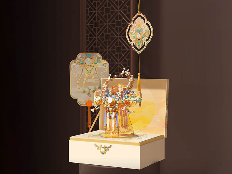 Chinese-Style Shawl Building Blocks 619pcs