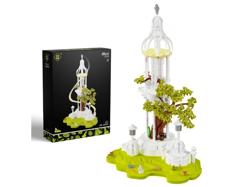 Ancient Tree White Pavilion Building Blocks 1566PCS