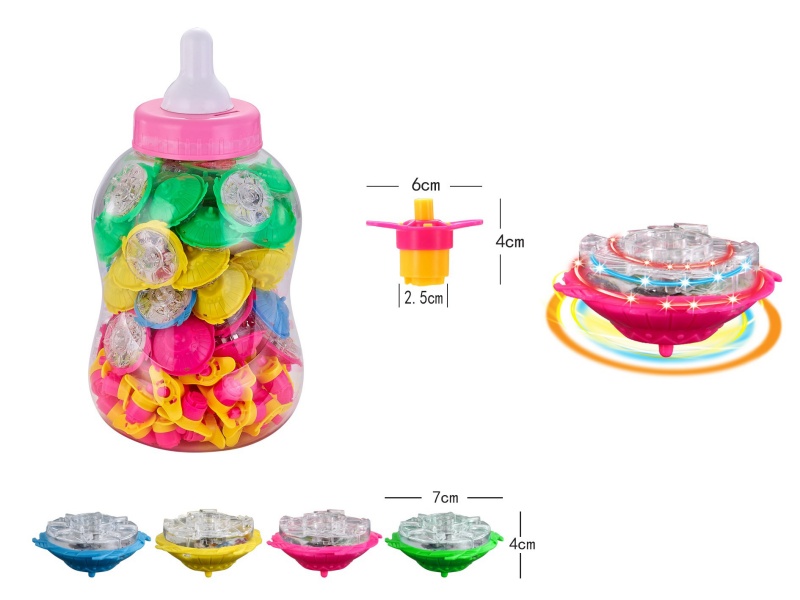 Windup Top Toy With Light