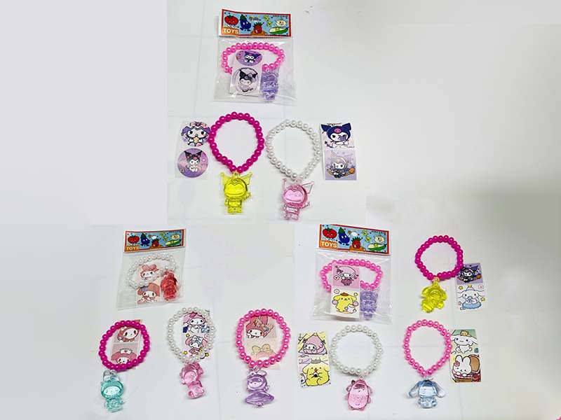 Sanrio/Kuromi/My Melody/Cinnamoroll Bracelet + Sticker