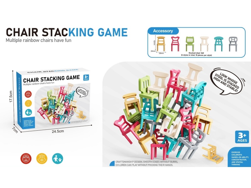 Stack High-Stack Chair Board Game 60 Pieces