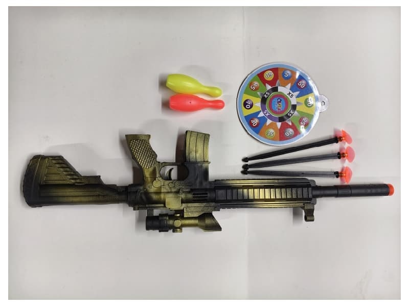 M416 Spray-Painted Needle Gun With Bowling Target