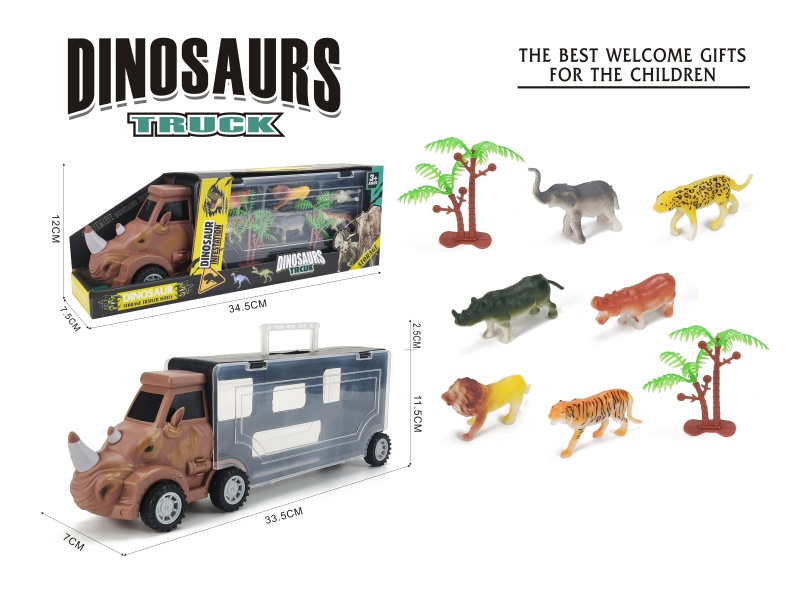 Children'S Toy Car - Jurassic Rhino Storage Car
