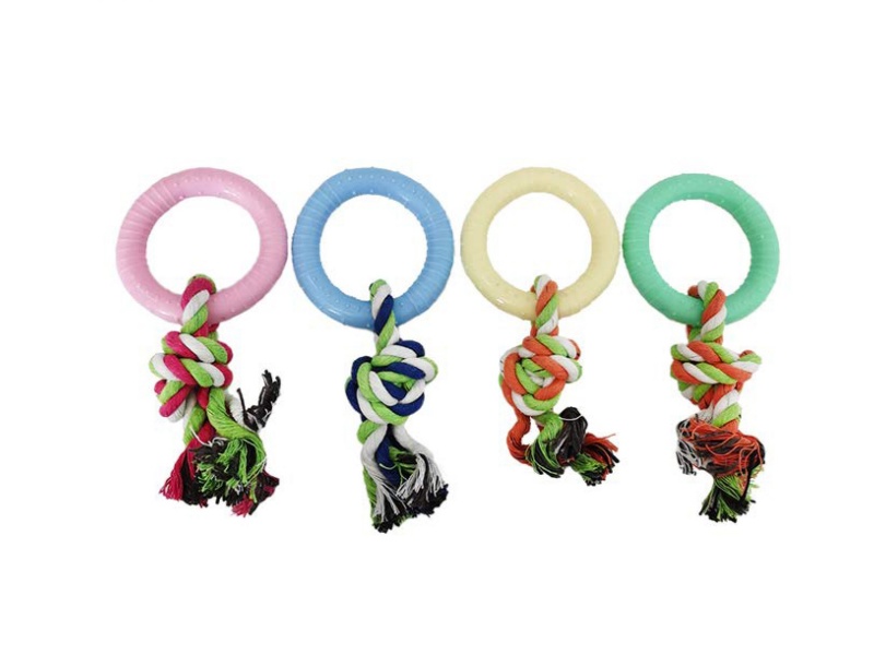 Rope Knot Bright Circle Pet Toy