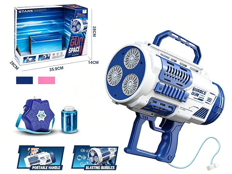 Electric Three Cylinder Bubble Machine With Backpack