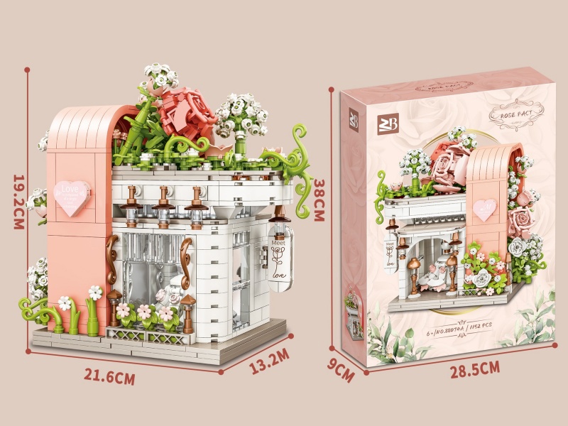 Building Blocks: Romantic Flower House 1152 Pieces