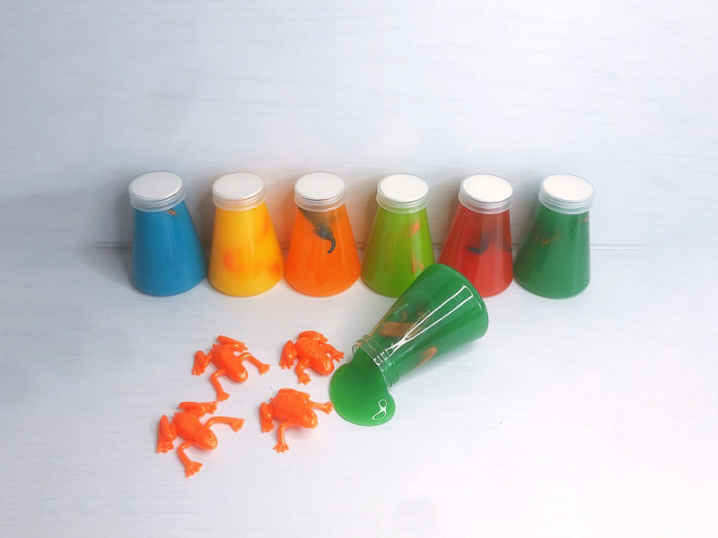 Conical Flask Tpr Soft Rubber Animal Frog Slime Sand Skin Mud